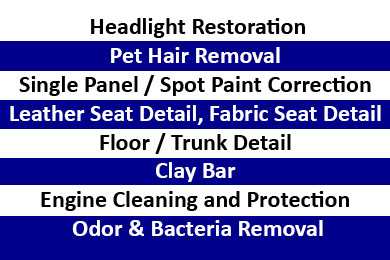 OTHER AUTO DETAILING SERVICES